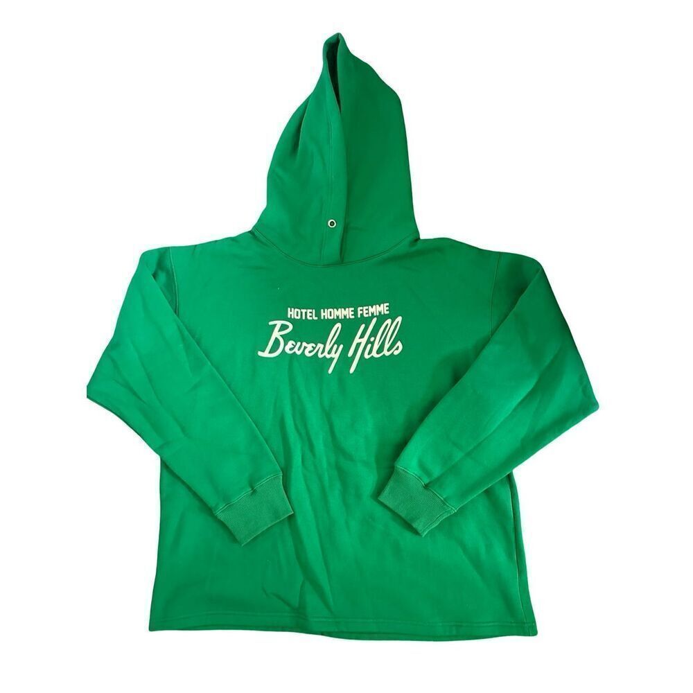Homme and Femme Hotel Beverly Hills Hoodie Size Large Green